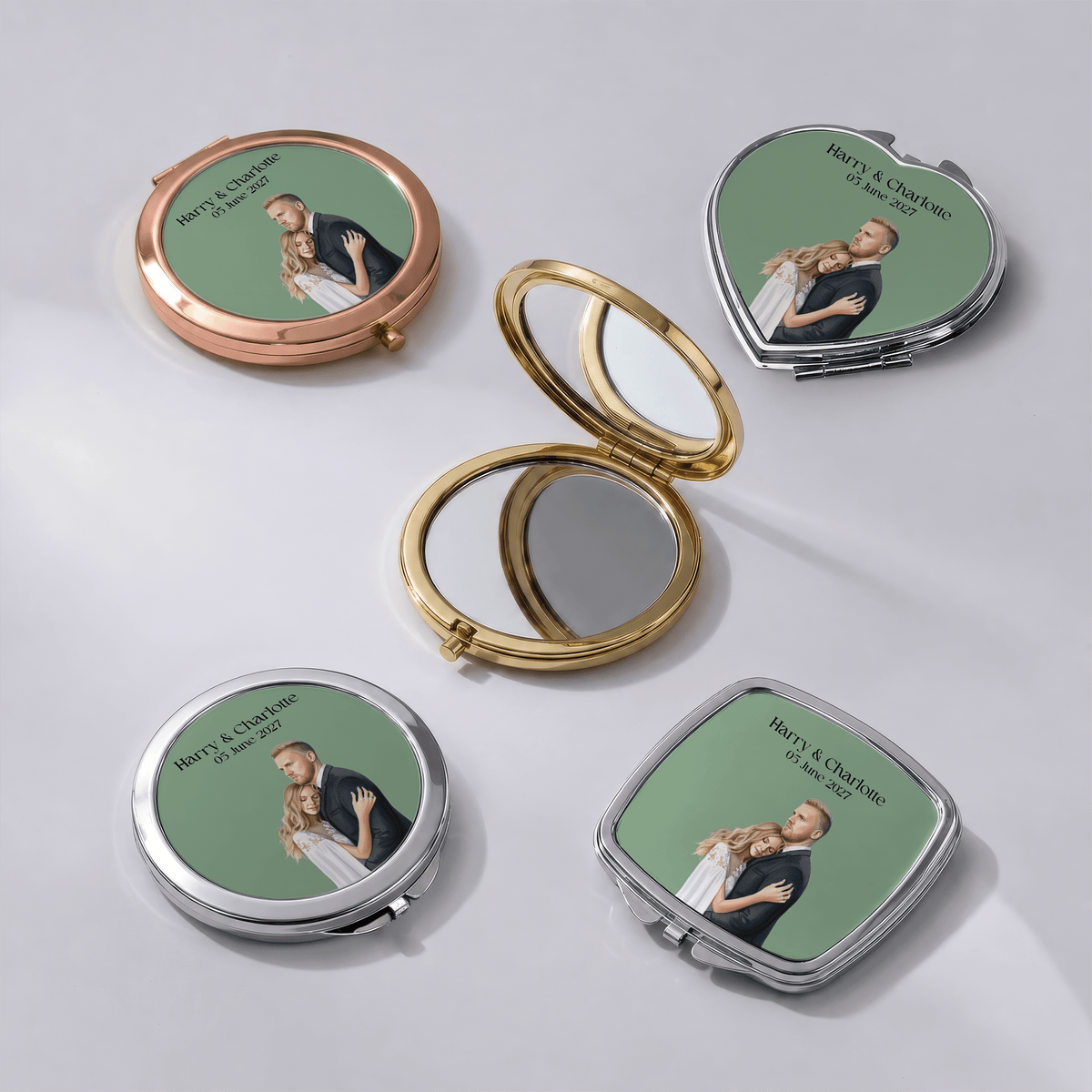 Custom Compact Mirror – Bulk Order for Wedding Favours, Events & Logos - cmzart